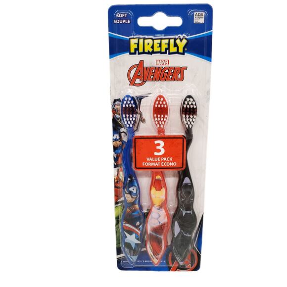 Marvel Avengers 3 Pack Childrens Soft Toothbrushes NEW Captain America - Picture 7 of 7
